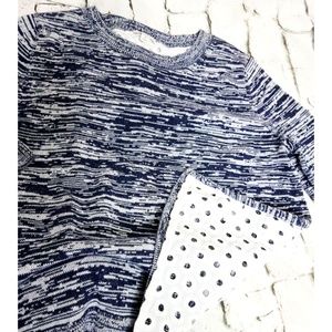 Gap Blue Heathered Sweater w/ Eyelet Back Md